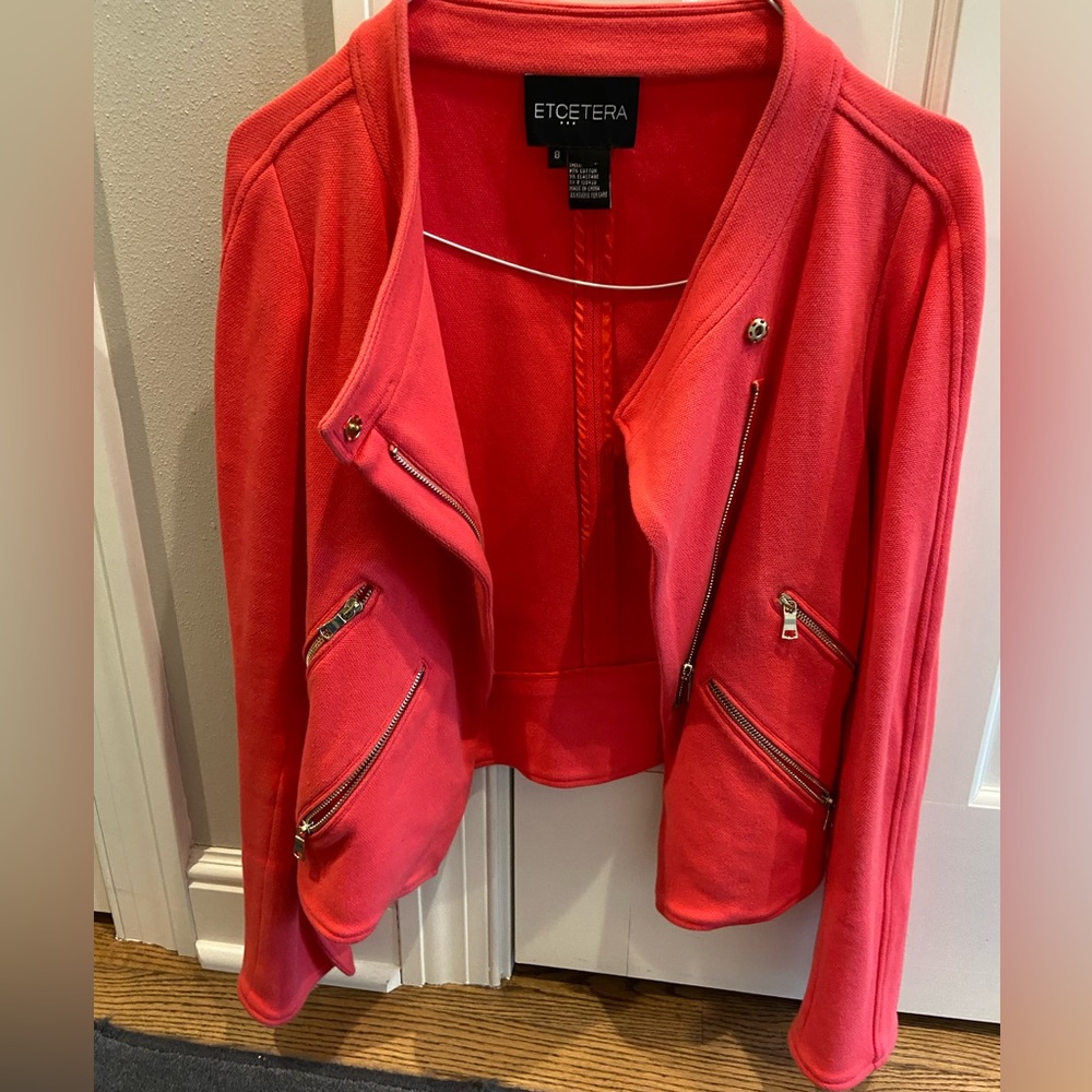 Etcetera Pink Moto Style Jacket - image 1